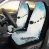 Christmas Car Seat Covers, Santa Claus And Reindeer Carrying Gifts Car Seat Covers