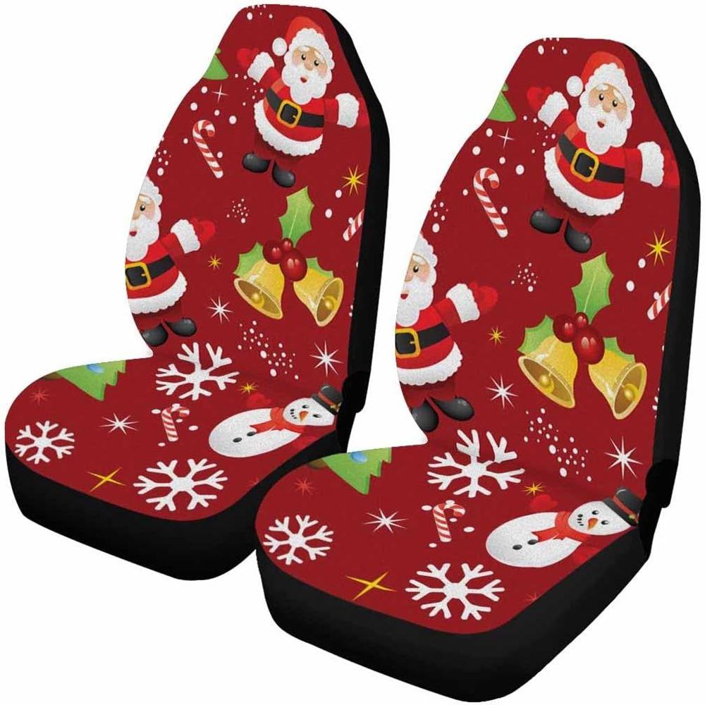 Christmas Car Seat Covers, Santa Claus Reindeer Carrying Gifts Car Seat Covers