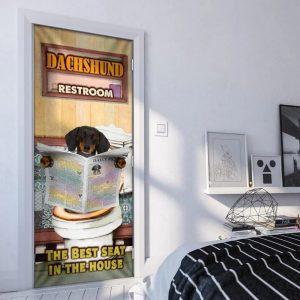 Christmas Door Cover A Dachshund Rest Room Door Cover Christmas Gift For Dog Lover 3 lxluhg.jpg