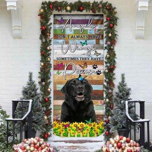 Christmas Door Cover Angels Don t Always Have Wings Sometimes They Have Paws Labrador Door Cover Christmas Gift For Dog Lover 4 ocupze.jpg