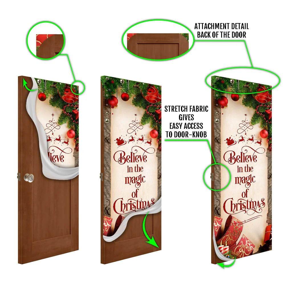 Christmas Door Cover, Believe In The Magic Of Christmas Door Cover