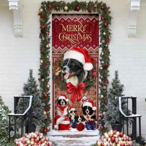 Christmas Door Cover, Border Collie with Christmas&hellip;