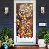 Christmas Door Cover, Bulldog Cat Christmas Gift Door Cover