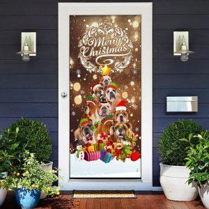Christmas Door Cover, Bulldog Christmas Tree Door&hellip;