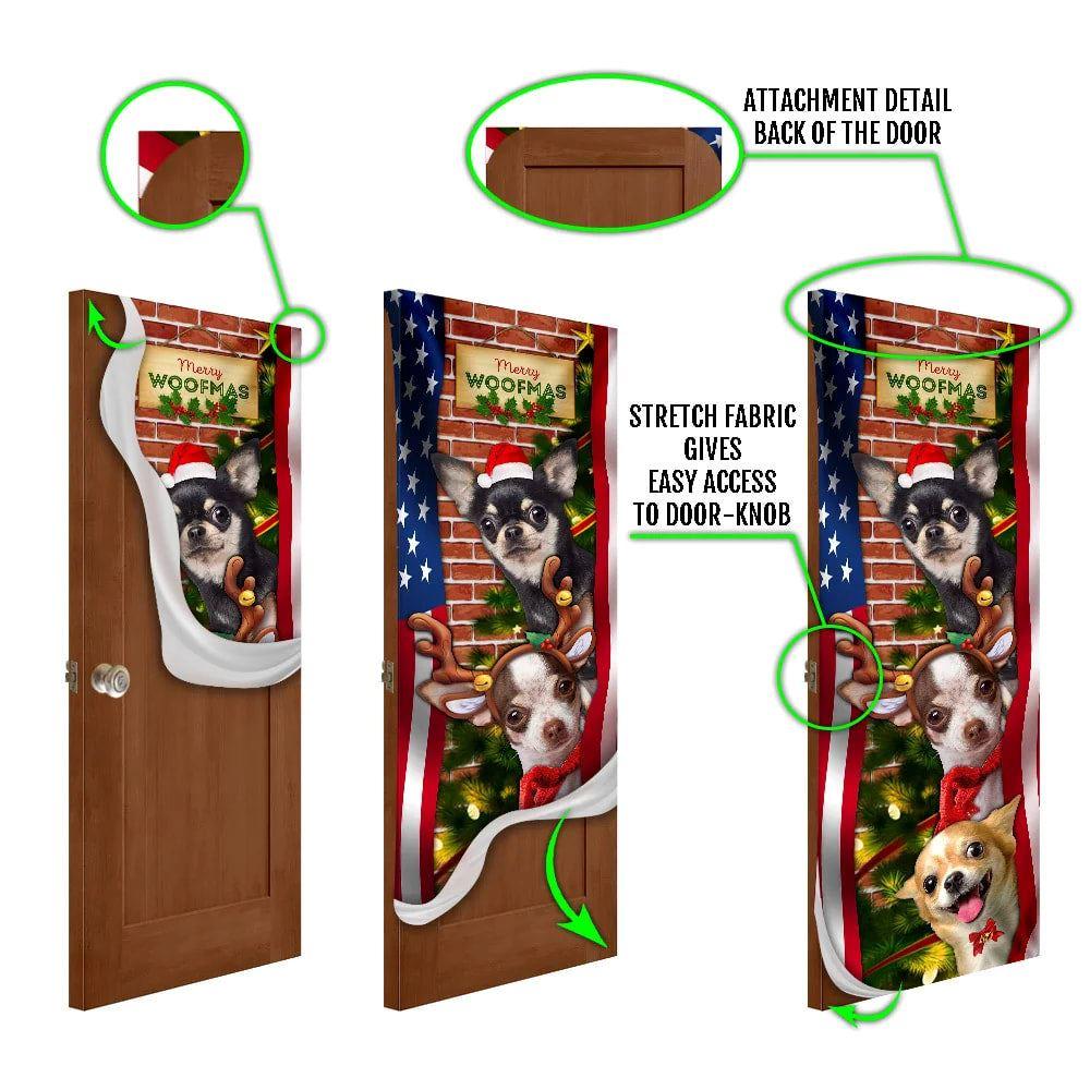 Christmas Door Cover, Chihuahua Door Cover Merry Woofmas, Housewarming Gifts