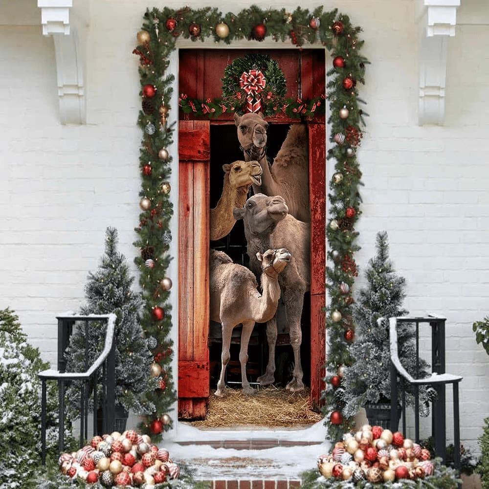 Christmas Door Cover, Christmas Door Cover Happy Family Camel, Xmas Door Covers, Christmas Door Coverings