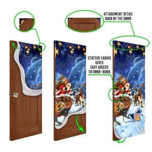Christmas Door Cover Christmas Door Cover Santa Claus climbing down The Chimney 4 exvur1.jpg
