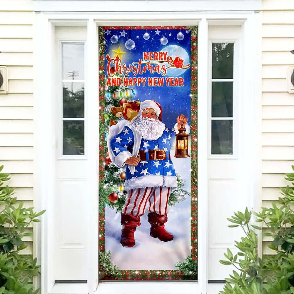 Christmas Door Cover, Christmas Door Cover Santa Merry Christmas And Happy New Year Christmas Door Cover, Christmas Door Cover Santa Merry Christmas And Happy New Year