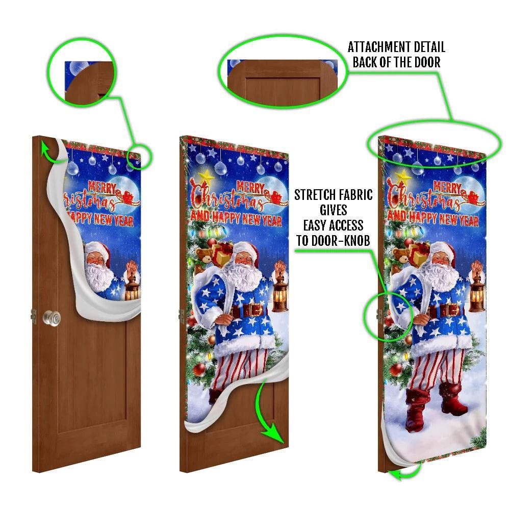 Christmas Door Cover, Christmas Door Cover Santa Merry Christmas And Happy New Year Christmas Door Cover, Christmas Door Cover Santa Merry Christmas And Happy New Year