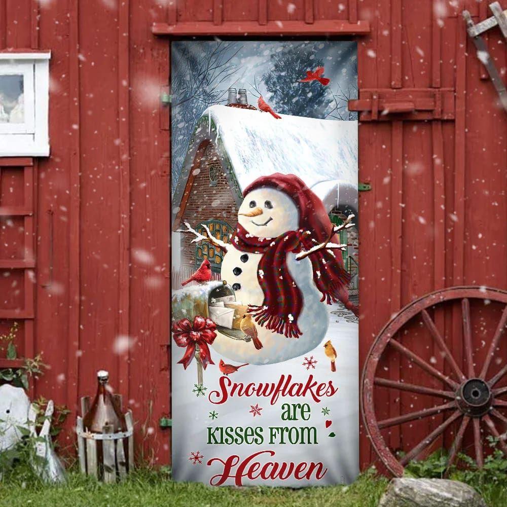 Christmas Door Cover, Christmas Door Cover Snowflakes Are Kisses From Heaven Christmas Door Cover, Christmas Door Cover Snowflakes Are Kisses From Heaven