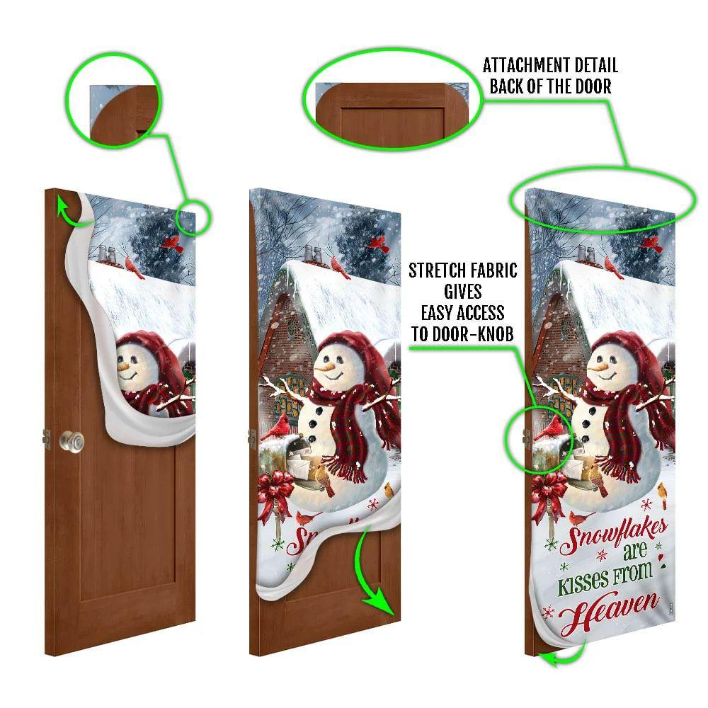Christmas Door Cover, Christmas Door Cover Snowflakes Are Kisses From Heaven Christmas Door Cover, Christmas Door Cover Snowflakes Are Kisses From Heaven