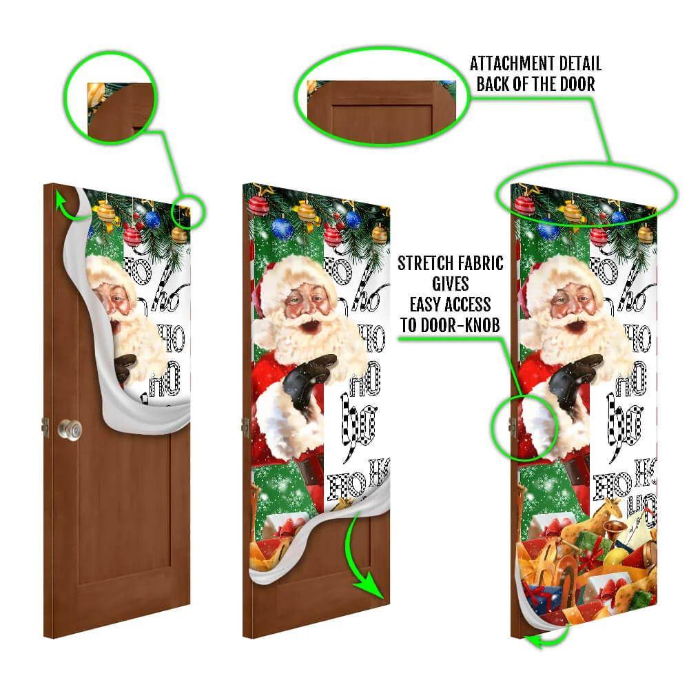Christmas Door Cover, Christmas Santa Door Cover Hoho Christmas Door Cover, Christmas Santa Door Cover Hoho