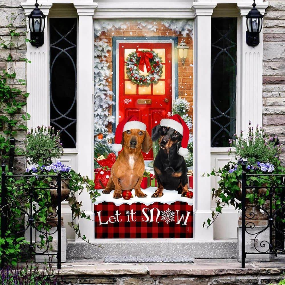 Christmas Door Cover, Dachshunds Christmas Door Cover, Dachshund Lover Gifts, Door Christmas Cover Christmas Door Cover, Dachshunds Christmas Door Cover, Dachshund Lover Gifts, Door Christmas Cover