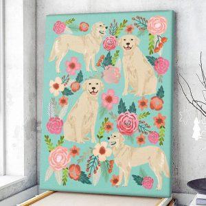 Christmas Door Cover Dog Portrait Canvas Golden Retrievers Dog Wall Art Canvas Dog Canvas Print Christmas Gift For Dog Lover 3 az7kh8.jpg
