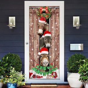 Christmas Door Cover, Donkeys Christmas Snow Farmhouse&hellip;