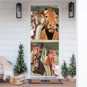 Christmas Door Cover, Driving Farm Animals Right&hellip;