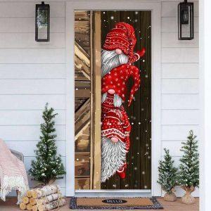 Christmas Door Cover, Festive Gnomes Christmas Door&hellip;