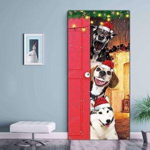Christmas Door Cover Festive Santa Dogs Merry Christmas Door Cover Xmas Party Supplies 3 iyys8o.jpg