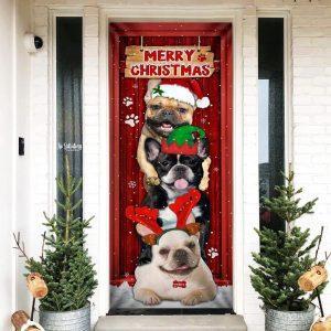 Christmas Door Cover, Frenchie Merry Christmas Door&hellip;