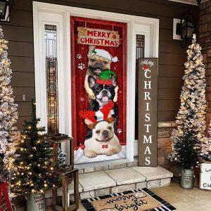Christmas Door Cover, Frenchie Merry Christmas Door&hellip;