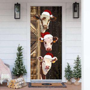 Christmas Door Cover, Funny Cow Merry Christmas&hellip;