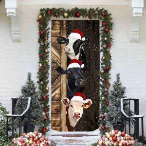 Christmas Door Cover, Funny Cow Merry Christmas&hellip;