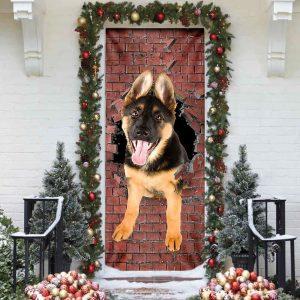 Christmas Door Cover German Shepherd Broken Wall Dog Lover Door Cover Christmas Gift For Dog Lover 4 vvjfh6.jpg