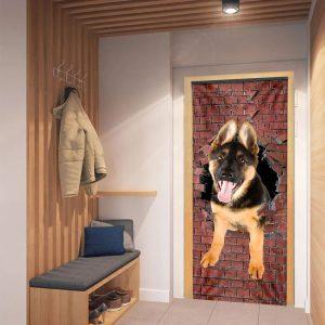 Christmas Door Cover German Shepherd Broken Wall Dog Lover Door Cover Christmas Gift For Dog Lover 5 dcq0dd.jpg