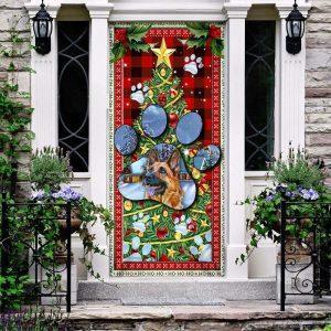 Christmas Door Cover, German Shepherd Dog Paw&hellip;