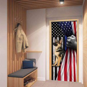 Christmas Door Cover German Shepherd The Thin Blue Line Door Cover Christmas Gift For Dog Lover 5 qdxcud.jpg