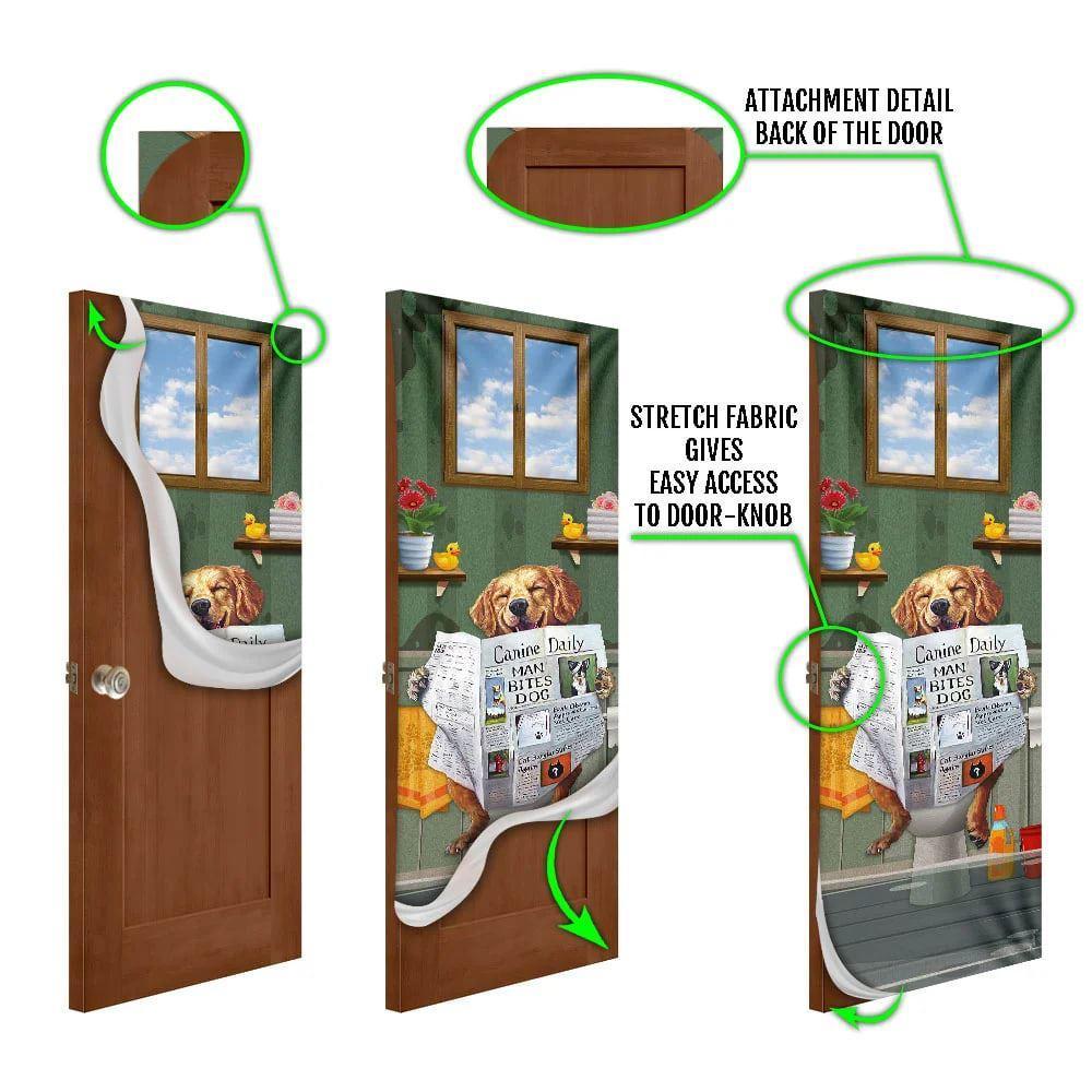 Christmas Door Cover, Golden Retriever Bathroom Door Cover, Christmas Gift For Dog Lover Christmas Door Cover, Golden Retriever Bathroom Door Cover, Christmas Gift For Dog Lover