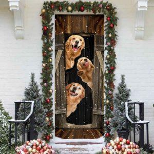Christmas Door Cover Golden Retriever Happy Farmhouse Door Cover Christmas Gift For Dog Lover 3 cqkjah.jpg