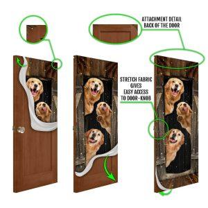 Christmas Door Cover Golden Retriever Happy Farmhouse Door Cover Christmas Gift For Dog Lover 5 evhypx.jpg