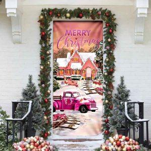 Christmas Door Cover Happy Pink Christmas Door Cover Xmas Door Covers Christmas Door Coverings 3 h1aijw.jpg
