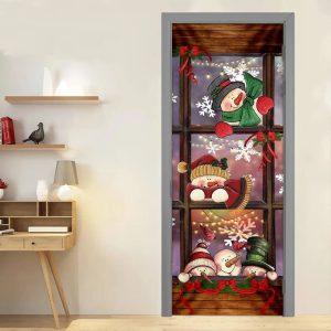 Christmas Door Cover Happy Three Snowmen Door Cover Xmas Door Covers Christmas Door Coverings 3 ddgod3.jpg
