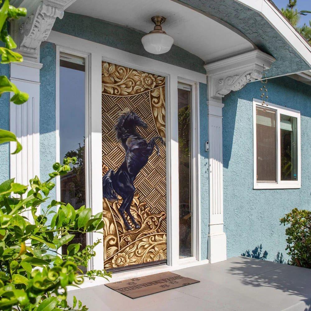 Christmas Door Cover, Horse Door Cover 1, Xmas Door Covers, Christmas Door Coverings