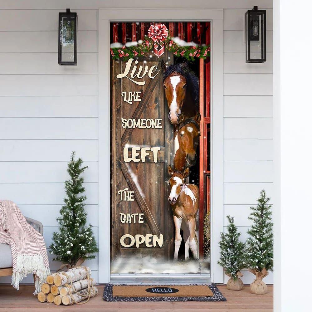 Christmas Door Cover, Horse Life Door Cover, Xmas Door Covers, Christmas Door Coverings