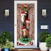 Christmas Door Cover, Horses Door Cover, Xmas Door Covers, Christmas Door Coverings