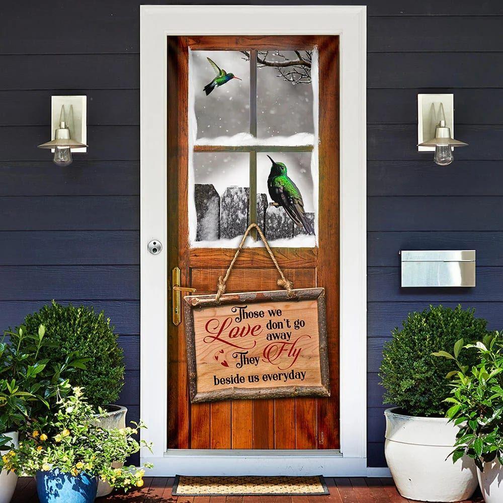 Christmas Door Cover, Hummingbird Those We Love Don’t Go Away Door Cover, Religious Door Decorations Christmas Door Cover, Hummingbird Those We Love Don’t Go Away Door Cover, Religious Door Decorations