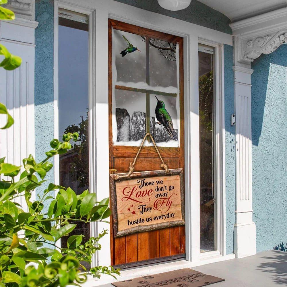 Christmas Door Cover, Hummingbird Those We Love Don’t Go Away Door Cover, Religious Door Decorations Christmas Door Cover, Hummingbird Those We Love Don’t Go Away Door Cover, Religious Door Decorations