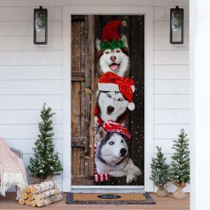 Christmas Door Cover, Husky Christmas Door Cover,&hellip;