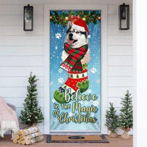 Christmas Door Cover Husky In Sock Door Cover Believe In The Magic Of Christmas Door Cover 4 vfopyv.jpg