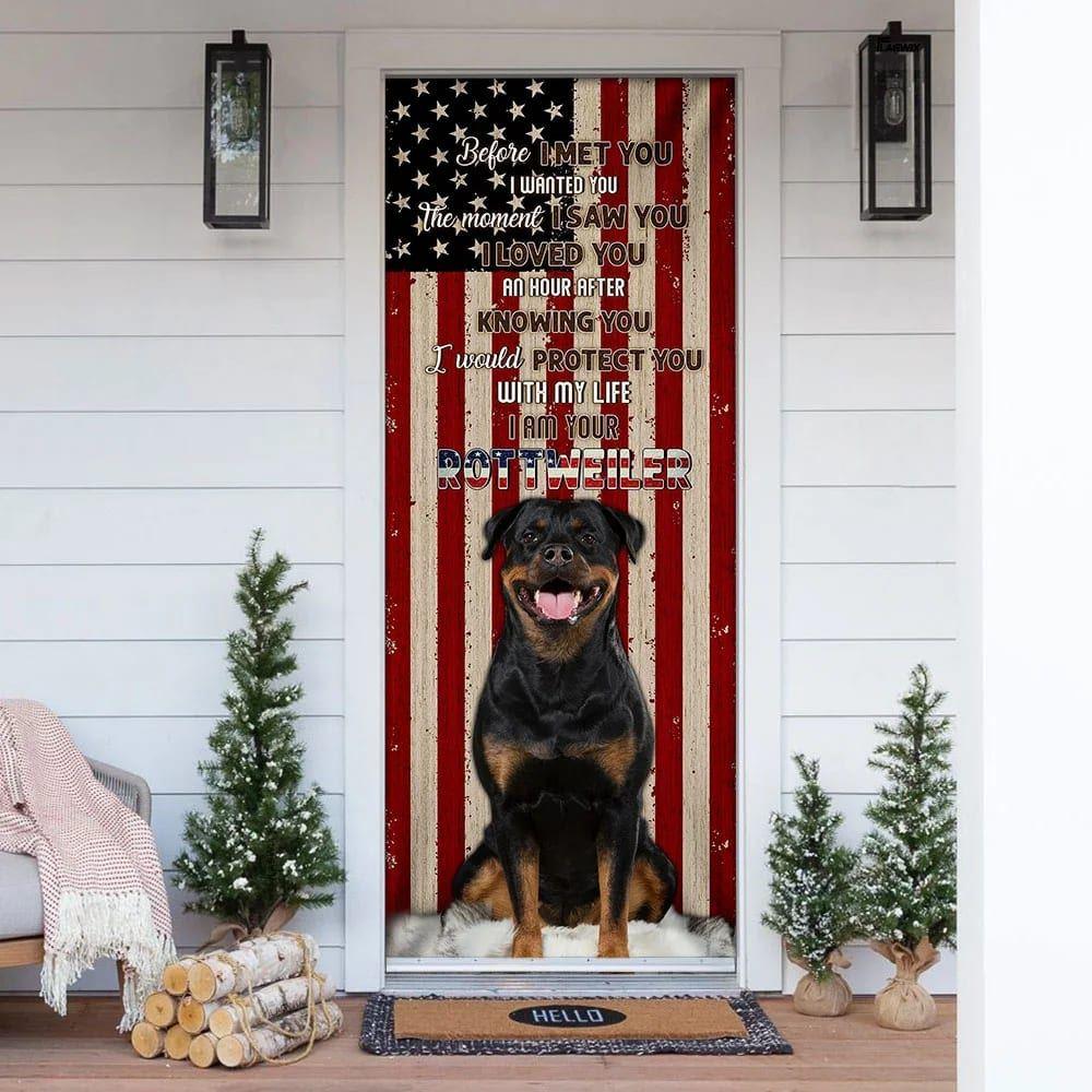 Christmas Door Cover, I Am Your Rottweiler Door Cover, Religious Door Decorations