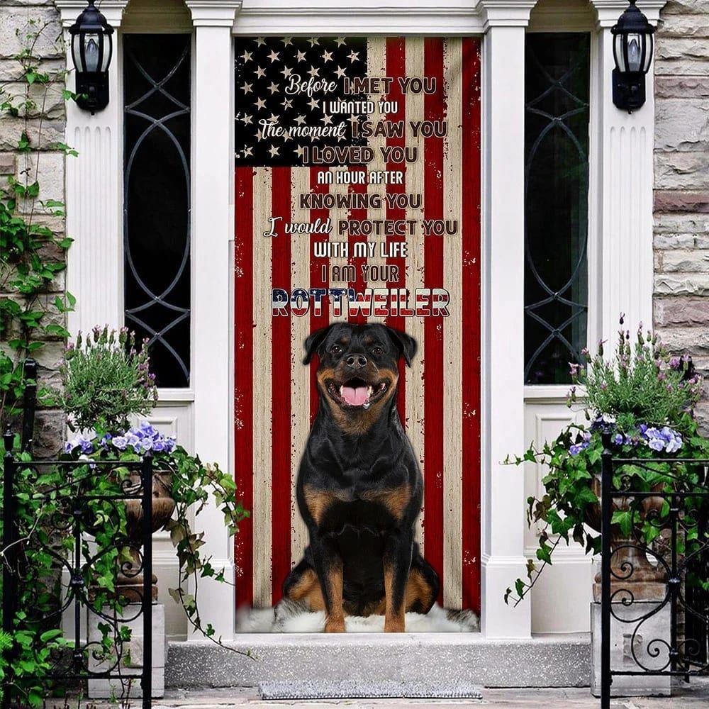 Christmas Door Cover, I Am Your Rottweiler Door Cover, Religious Door Decorations