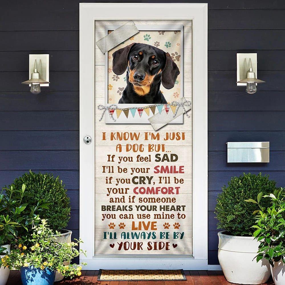Christmas Door Cover, I’ll Always Be By Your Side Dachshund Door Cover, Christmas Gift For Dog Lover