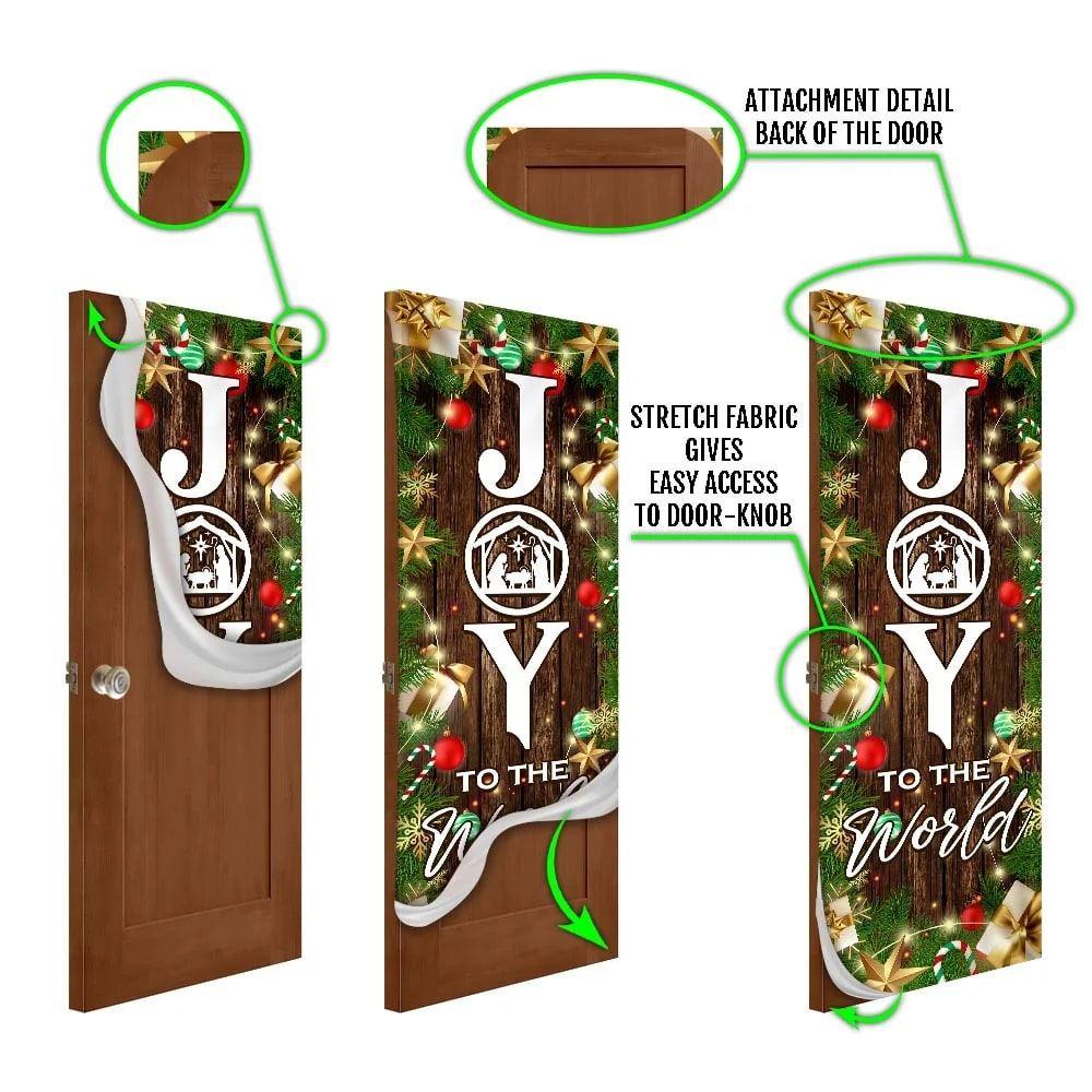 Christmas Door Cover, Joy To The World Christmas Door Cover