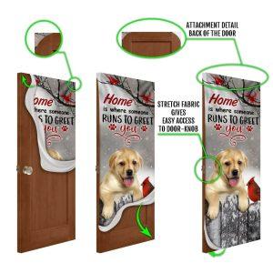 Christmas Door Cover Labrador Retriever Home Is Where Someone Runs To Greet You Door Cover 5 keavok.jpg
