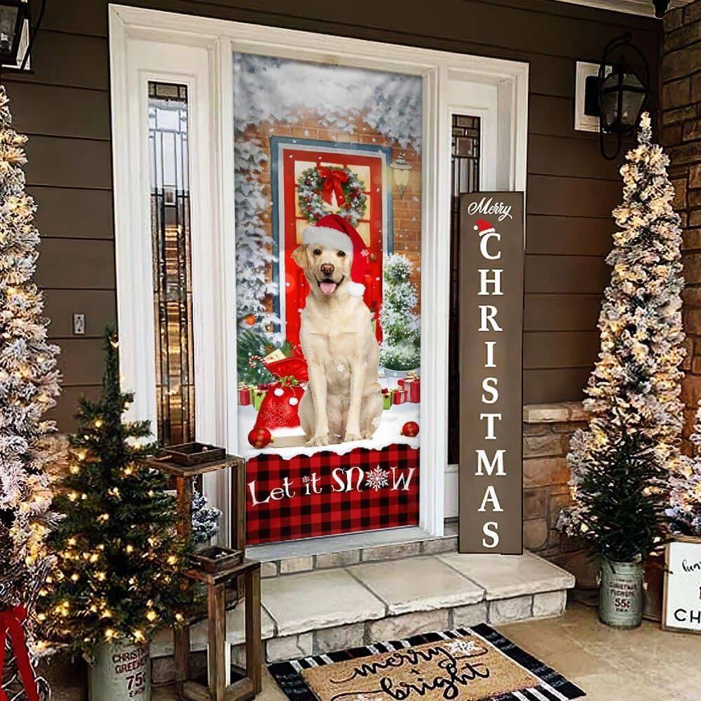 Christmas Door Cover, Labrador Retriever, Let It Snow Christmas Door Cover