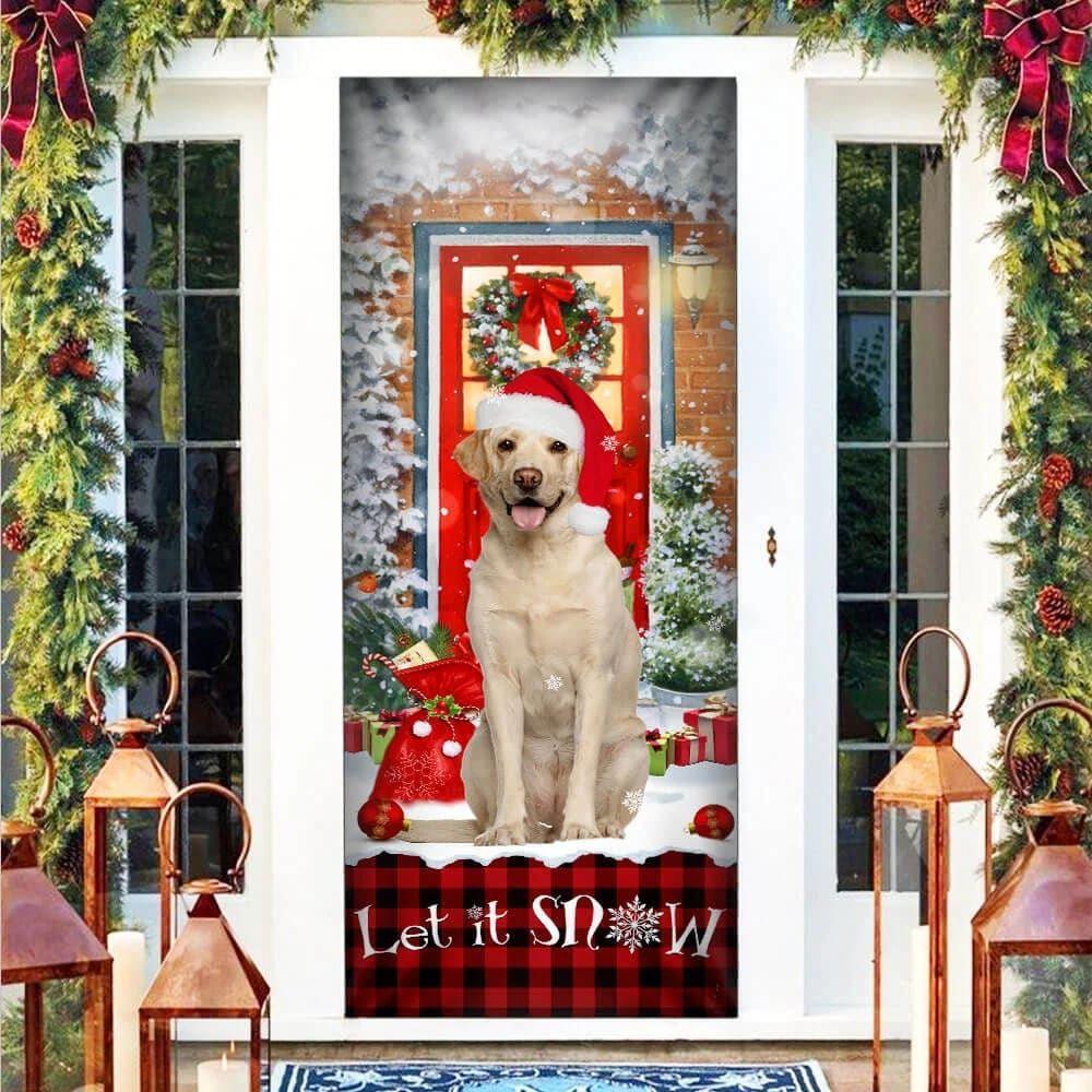 Christmas Door Cover, Labrador Retriever, Let It Snow Christmas Door Cover