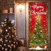 Christmas Door Cover, Merry Christmas And Happy New Year Door Cover, Light Pray Door Cover